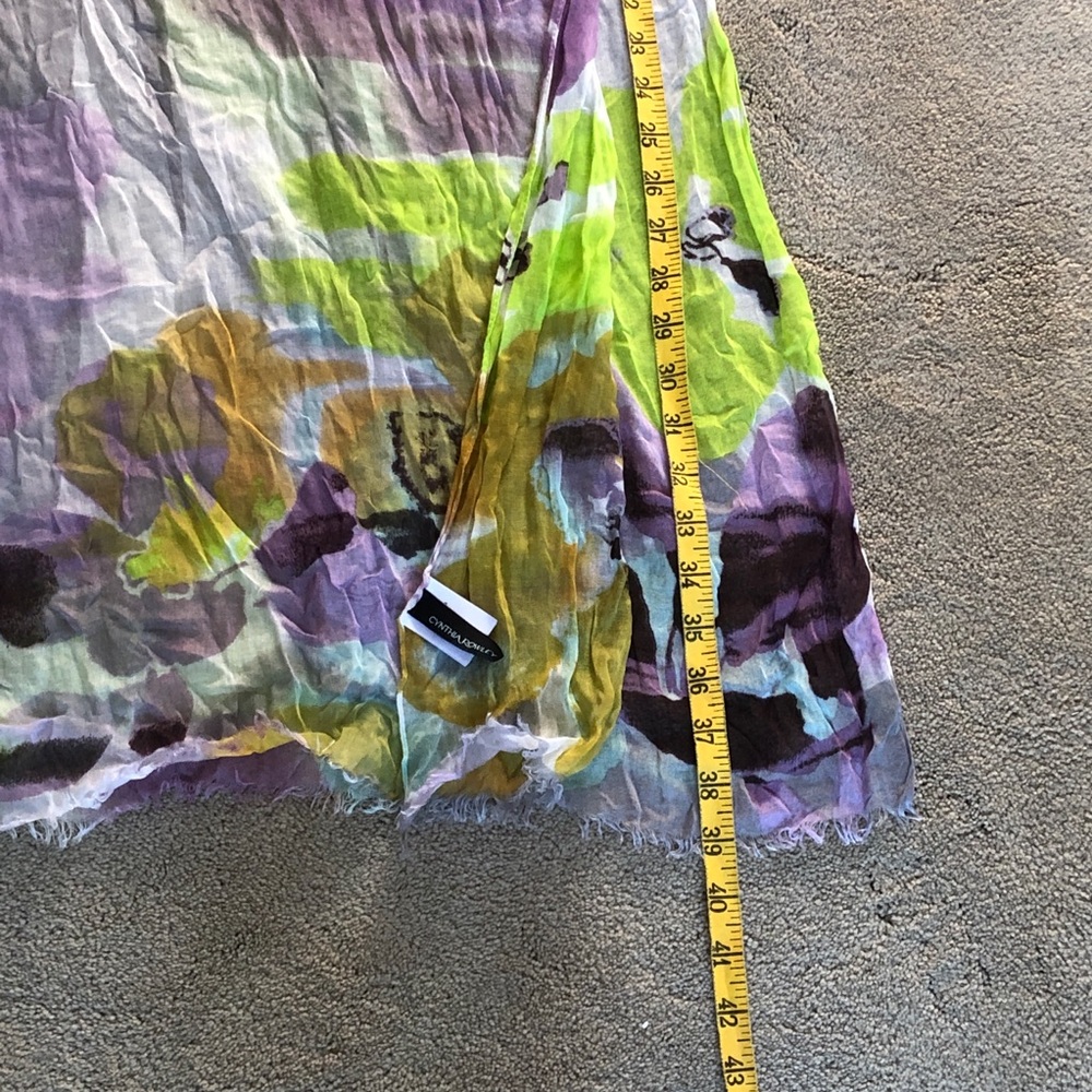 Cynthia Rowley Green, Purple, Gray Scarf - Picture 5 of 5